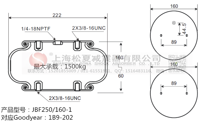 JBF250/160-1橡膠<a href='http://www.playapuntapopy.com/' target='_blank'><u>空氣彈簧</u></a>