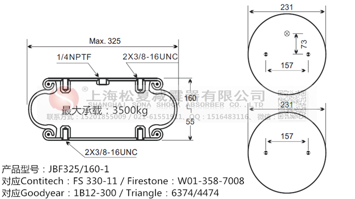 JBF325/160-1橡膠<a href='http://www.playapuntapopy.com/' target='_blank'><u>空氣彈簧</u></a>