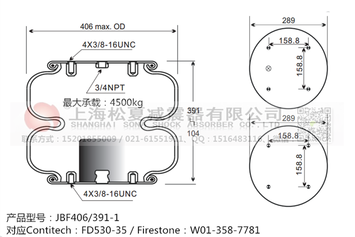 JBF406/391-2橡膠<a href='http://www.playapuntapopy.com/' target='_blank'><u>空氣彈簧</u></a>