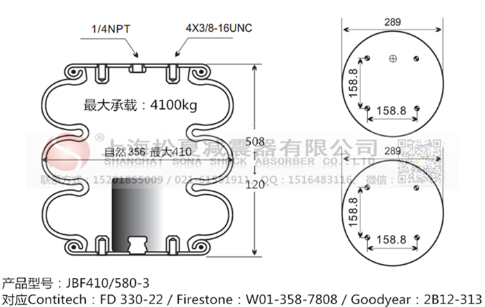 JBF410/580-3橡膠<a href='http://www.playapuntapopy.com/' target='_blank'><u>空氣彈簧</u></a>